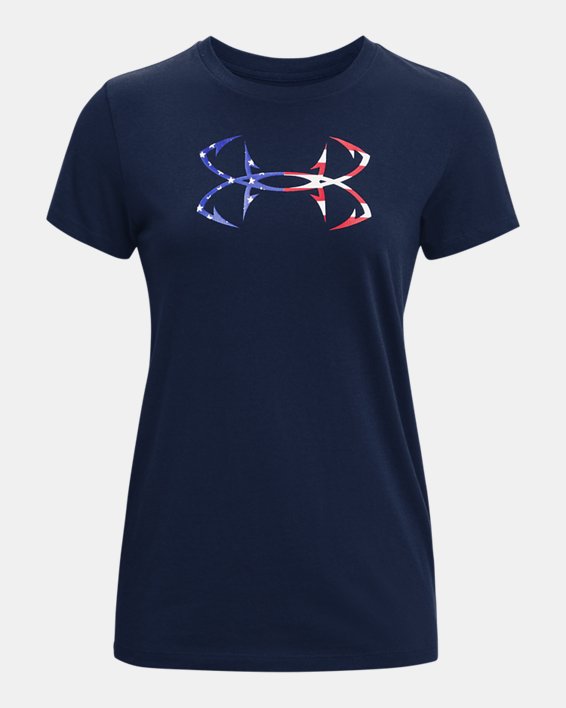 Women's UA Freedom Hook T-Shirt, Navy, pdpMainDesktop image number 4